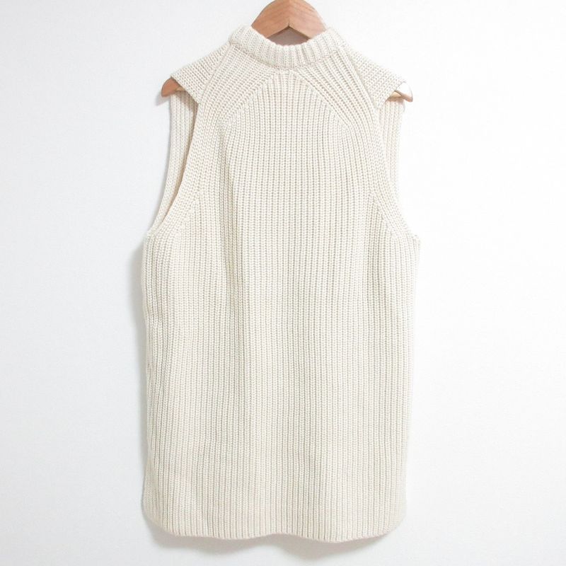 Celine Phoebe Period American Sleeve Cashmere Silk Knit Sweater XS Ivory Ladies