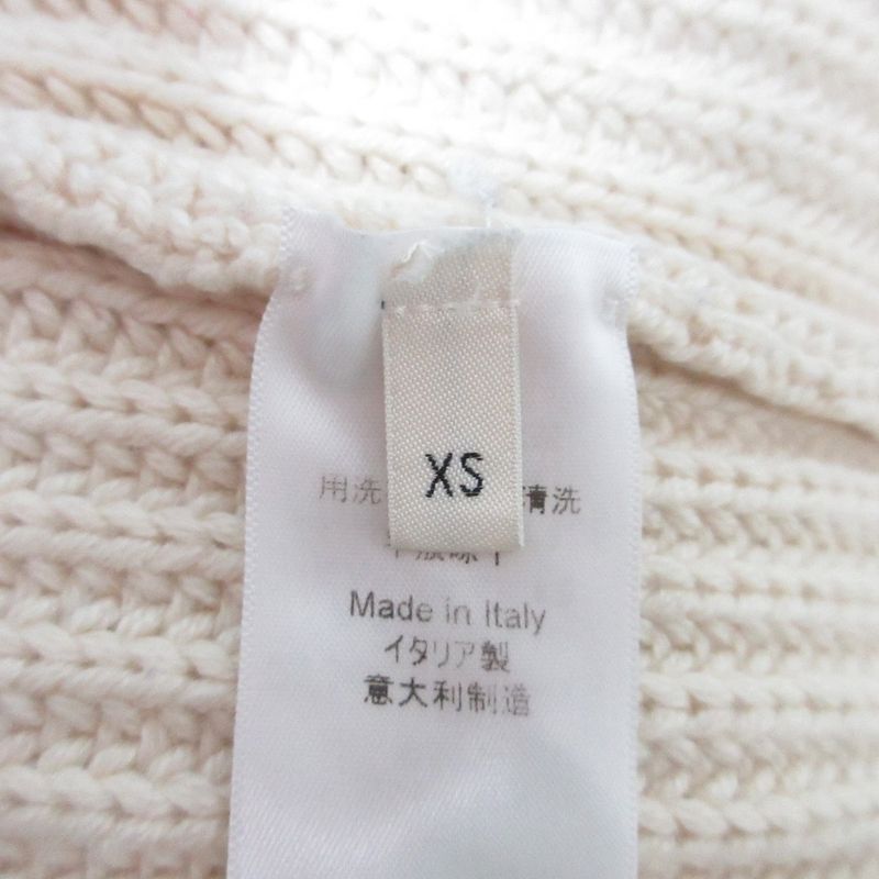 Celine Phoebe Period American Sleeve Cashmere Silk Knit Sweater XS Ivory Ladies