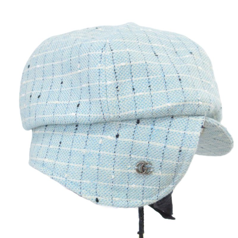 Unused 23AW Gucci Double G Cap L 753419 3hat2 L Size Light Blue Ladies Used
