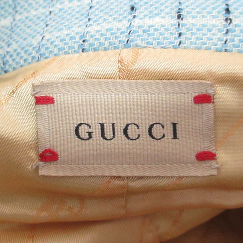 Unused 23AW Gucci Double G Cap L 753419 3hat2 L Size Light Blue Ladies Used