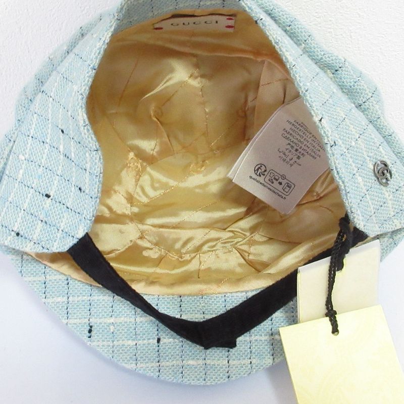 Unused 23AW Gucci Double G Cap L 753419 3hat2 L Size Light Blue Ladies Used
