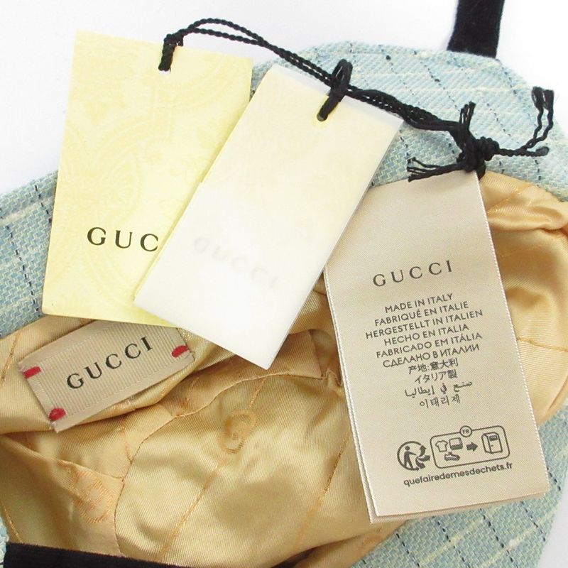 Unused 23AW Gucci Double G Cap L 753419 3hat2 L Size Light Blue Ladies Used
