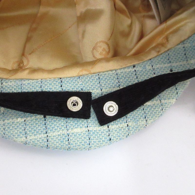 Unused 23AW Gucci Double G Cap L 753419 3hat2 L Size Light Blue Ladies Used