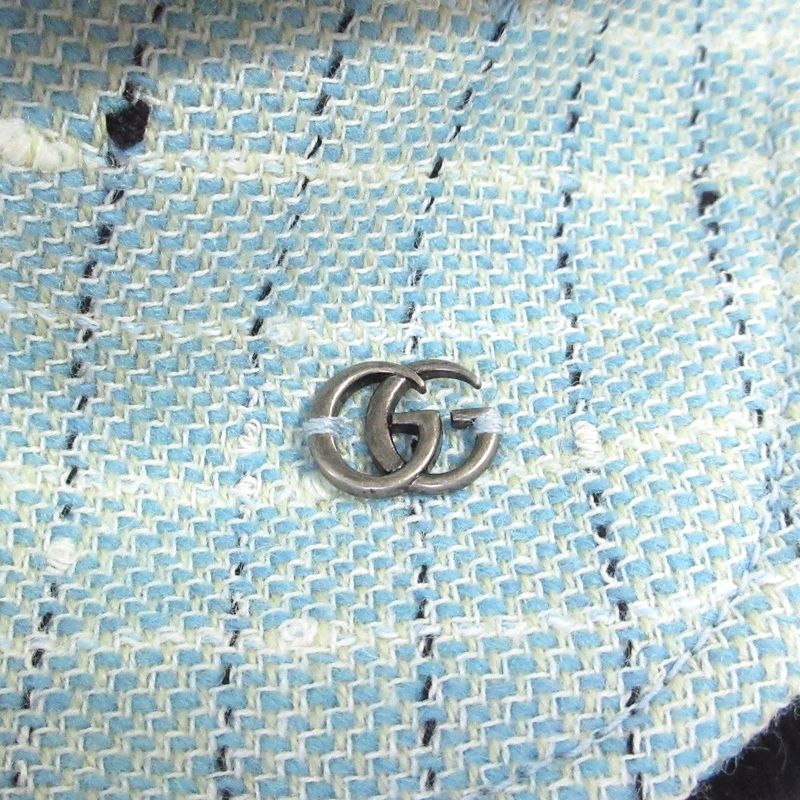 Unused 23AW Gucci Double G Cap L 753419 3hat2 L Size Light Blue Ladies Used