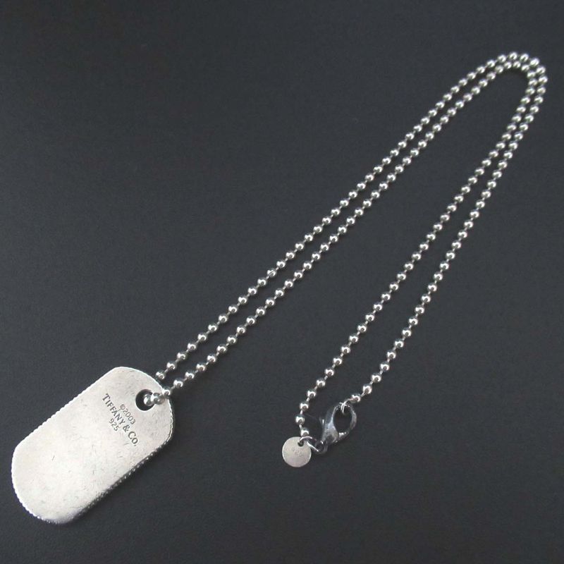 Tiffany & Co Tiffany & Co Dock Tag Ball Chain Long Necklace 925sv Silver Ladies
