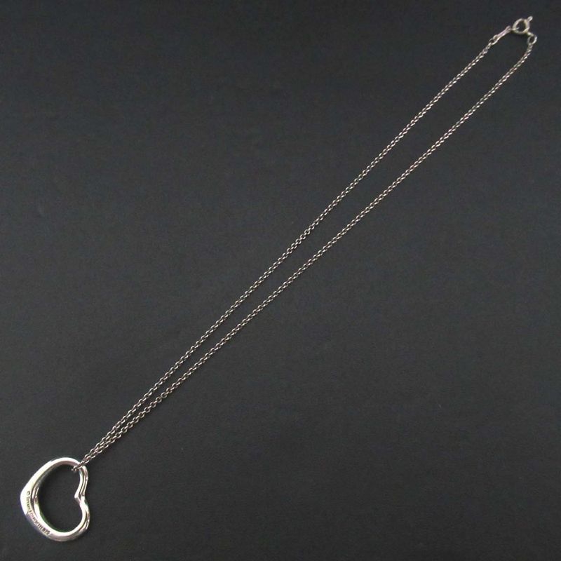 Tiffany & Co Tiffany & Co Open Heart Necklace Pendant 925sv Silver Ladies Used