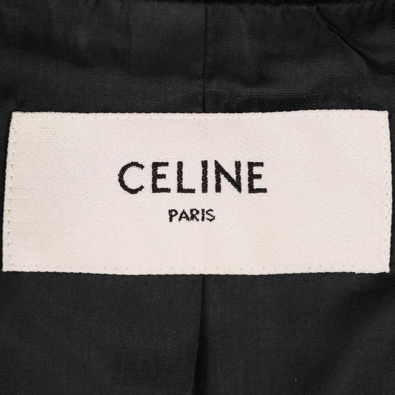 22SS Celine Kazak Jacket Triomphe Stadium Jacket 2v46j199q Size 36 Black Ladies