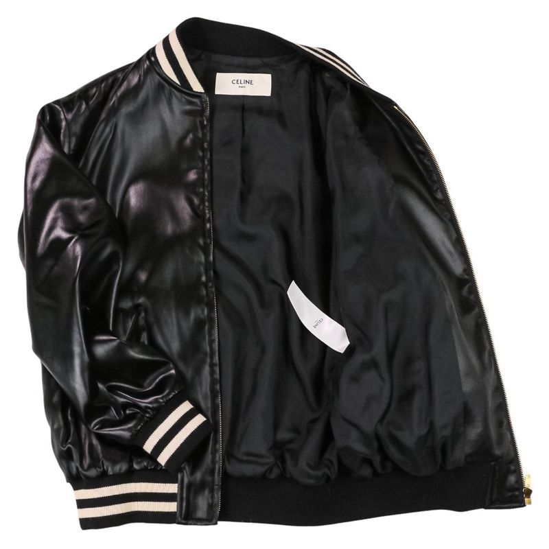 22SS Celine Kazak Jacket Triomphe Stadium Jacket 2v46j199q Size 36 Black Ladies