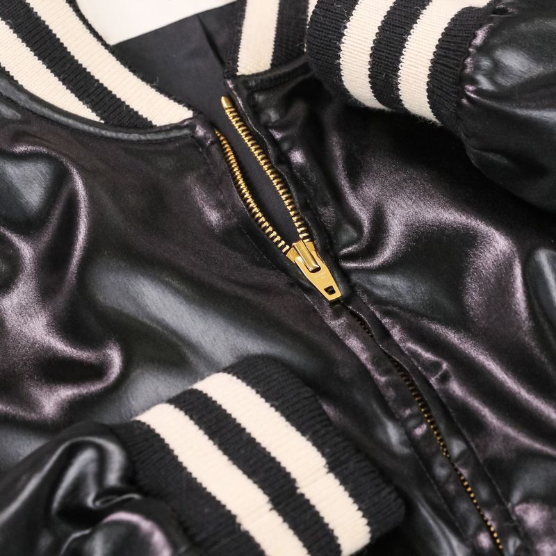 22SS Celine Kazak Jacket Triomphe Stadium Jacket 2v46j199q Size 36 Black Ladies