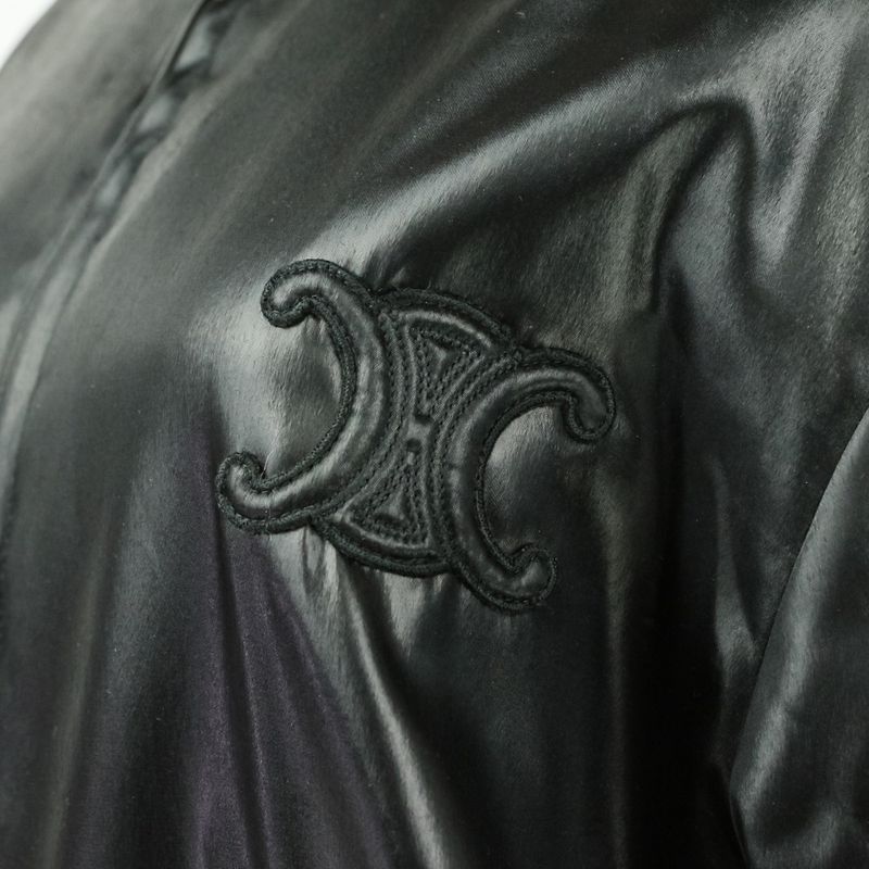 22SS Celine Kazak Jacket Triomphe Stadium Jacket 2v46j199q Size 36 Black Ladies