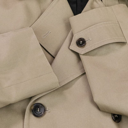 Saint Laurent Paris Cotton Belted Trench Coat 36 Khaki Beige Ladies Used