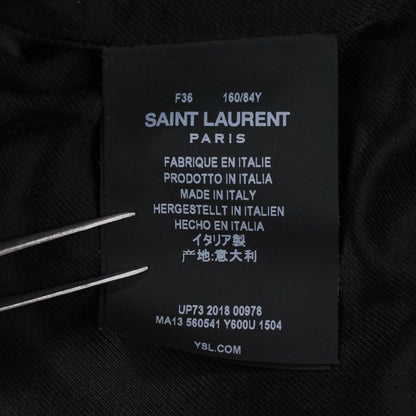 Saint Laurent Paris Cotton Belted Trench Coat 36 Khaki Beige Ladies Used
