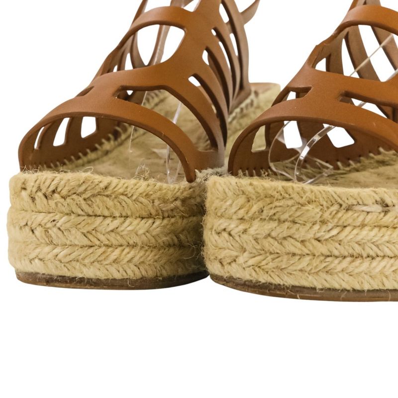Hermes Cataria Espadrille Sandals Size 38 Equivalent To 24.5cm (9.65in) Brown