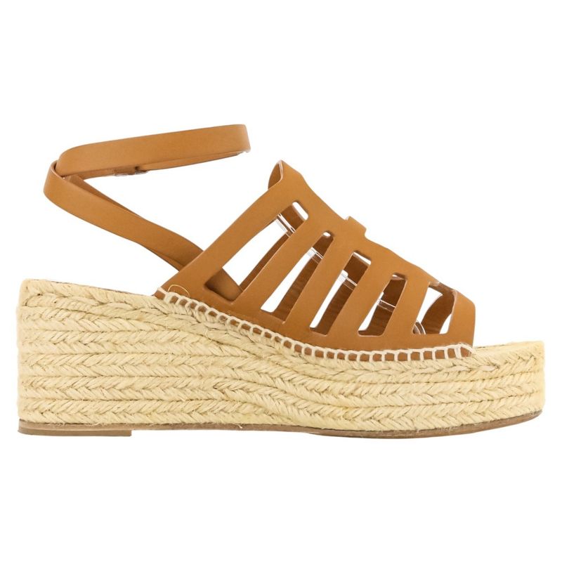 Hermes Cataria Espadrille Sandals Size 38 Equivalent To 24.5cm (9.65in) Brown