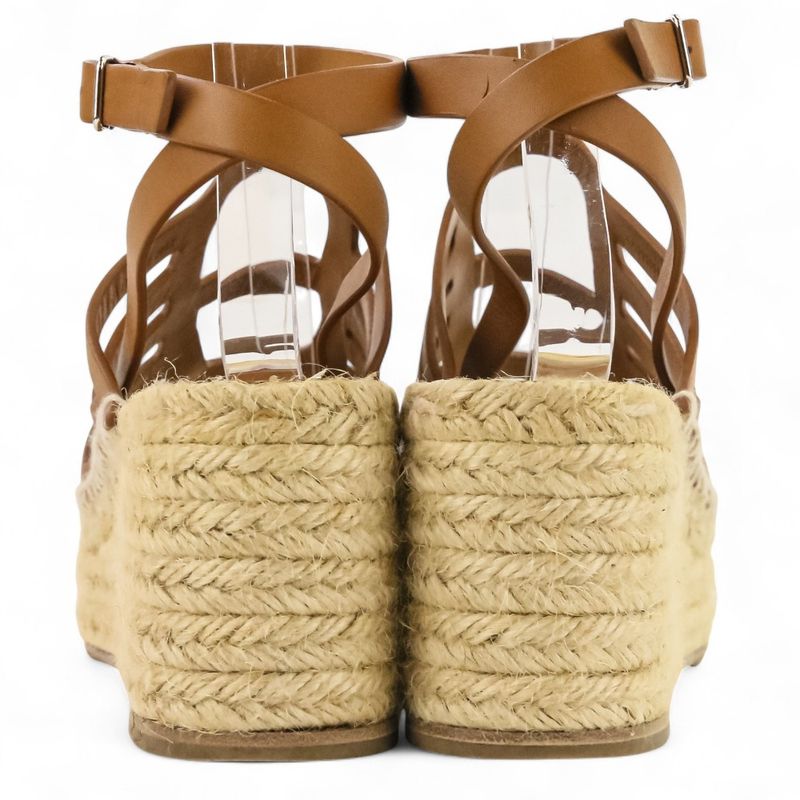 Hermes Cataria Espadrille Sandals Size 38 Equivalent To 24.5cm (9.65in) Brown