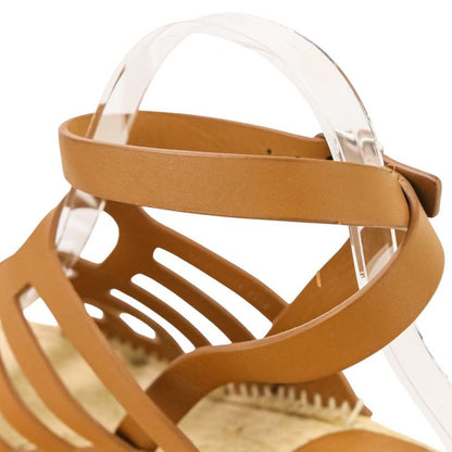 Hermes Cataria Espadrille Sandals Size 38 Equivalent To 24.5cm (9.65in) Brown