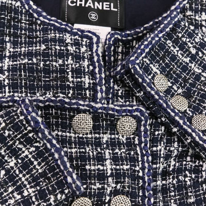 Chanel Coco Mark Button Tweed Jacket Skirt Setup Suit P47857 P47766 Size 34