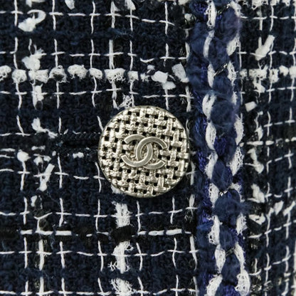 Chanel Coco Mark Button Tweed Jacket Skirt Setup Suit P47857 P47766 Size 34