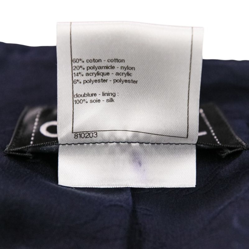 Chanel Coco Mark Button Tweed Jacket Skirt Setup Suit P47857 P47766 Size 34