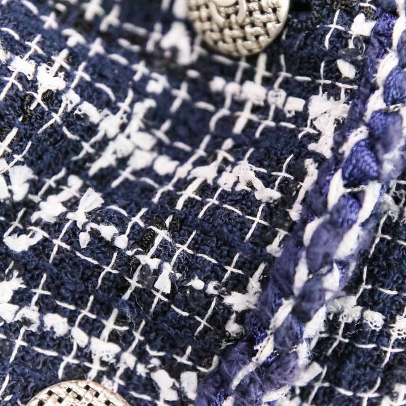 Chanel Coco Mark Button Tweed Jacket Skirt Setup Suit P47857 P47766 Size 34