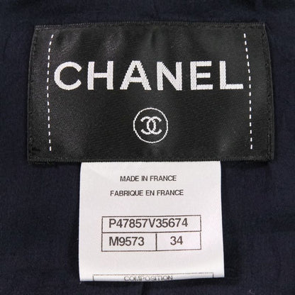 Chanel Coco Mark Button Tweed Jacket Skirt Setup Suit P47857 P47766 Size 34