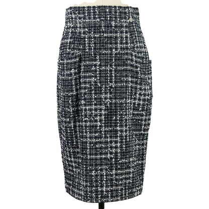 Chanel Coco Mark Button Tweed Jacket Skirt Setup Suit P47857 P47766 Size 34