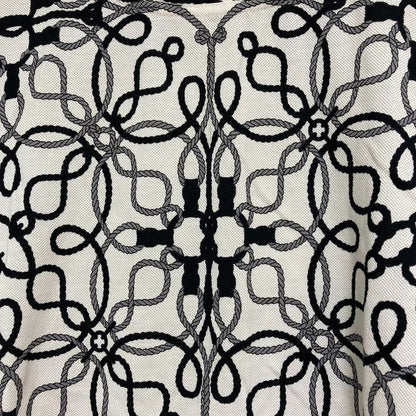 Hermes Cordelier Print T-shirt Cut And Sewn Size 36 White Black Ladies Used