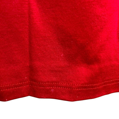 Good Quality Hermes Tassel Embroidery Pocket T-shirt Cut And Sew Size 38 Red
