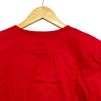 Good Quality Hermes Tassel Embroidery Pocket T-shirt Cut And Sew Size 38 Red