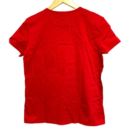 Good Quality Hermes Tassel Embroidery Pocket T-shirt Cut And Sew Size 38 Red