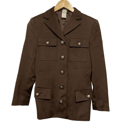 Gianni Versace Vintage Medusa Jacket Skirt Suit Setup Size 38 Brown Ladies Used