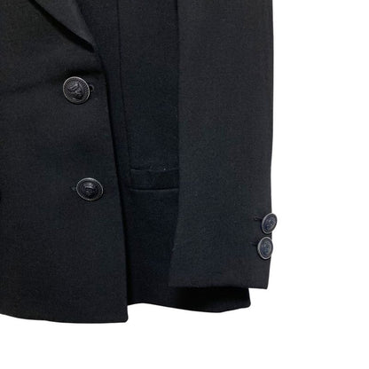 Versace Istante Vintage Double Jacket Skirt Suit Setup Black Ladies Used