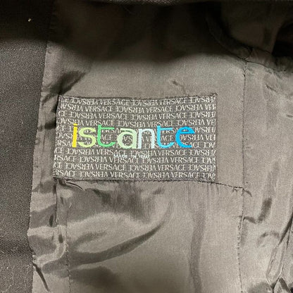 Versace Istante Vintage Double Jacket Skirt Suit Setup Black Ladies Used