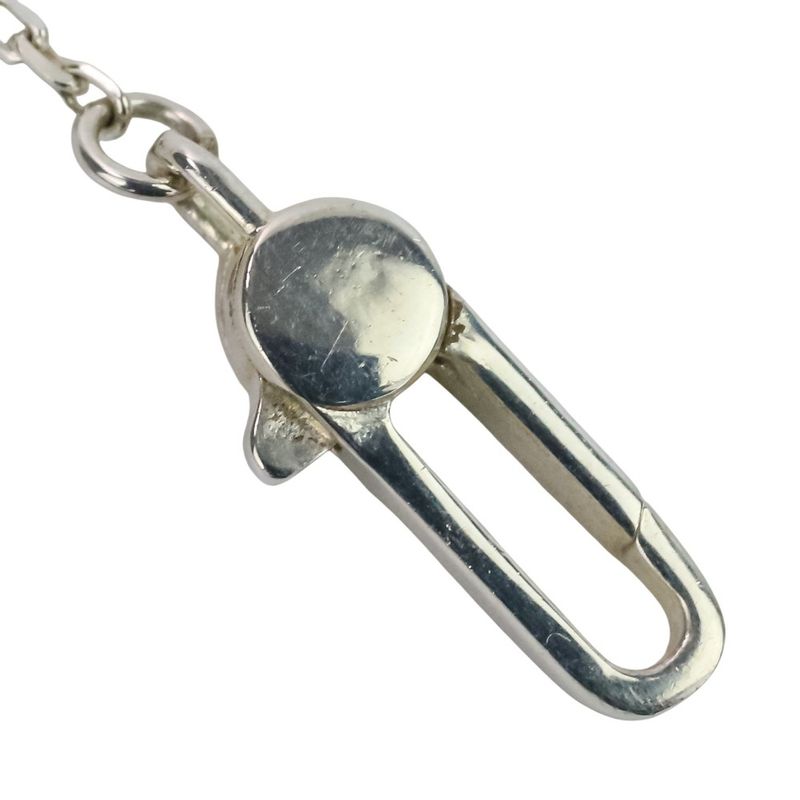 Gucci Silver 925 Heart Motif Chain Necklace Ag925 Ladies Used