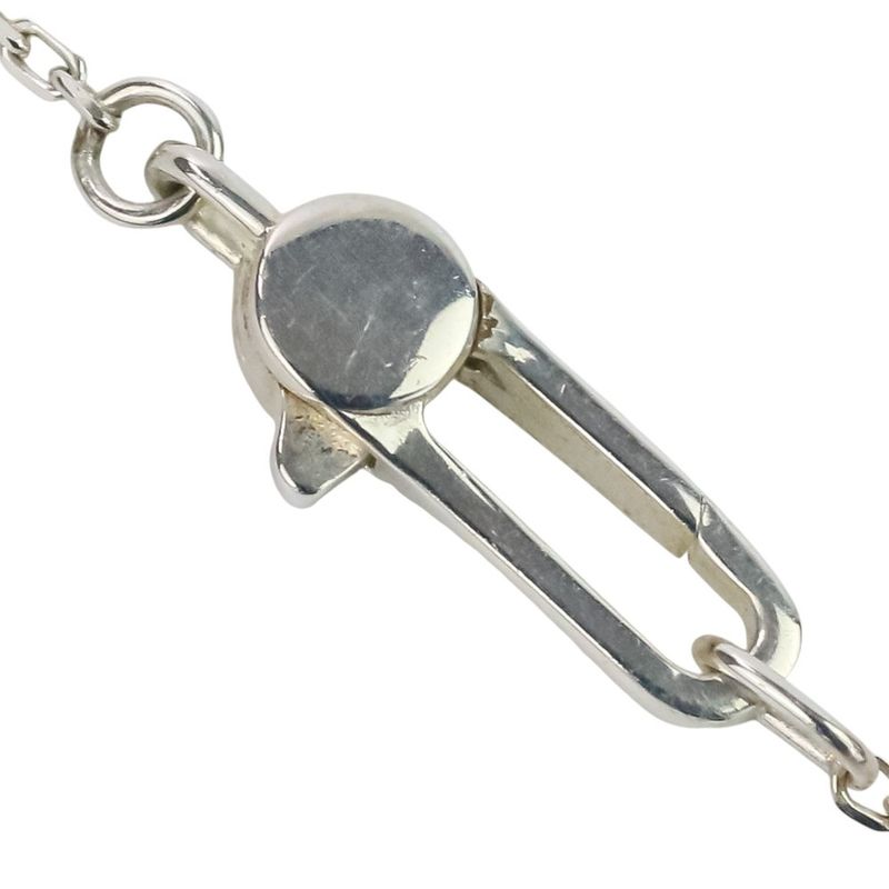 Gucci Silver 925 Heart Motif Chain Necklace Ag925 Ladies Used