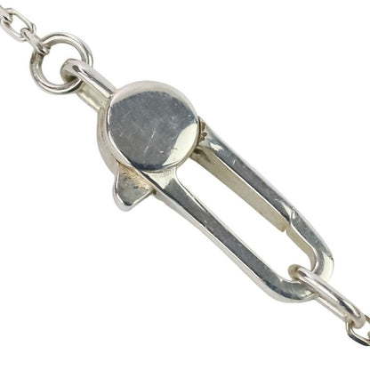 Gucci Silver 925 Heart Motif Chain Necklace Ag925 Ladies Used