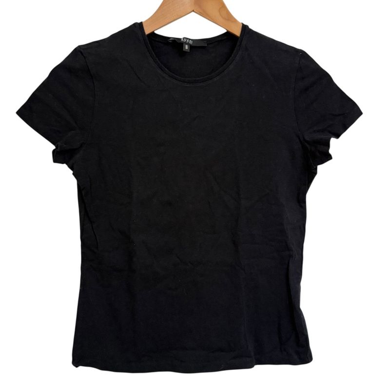 Good Quality Gucci Crew Neck Short Sleeve Crew Neck T-shirt Cut And Sew S Black