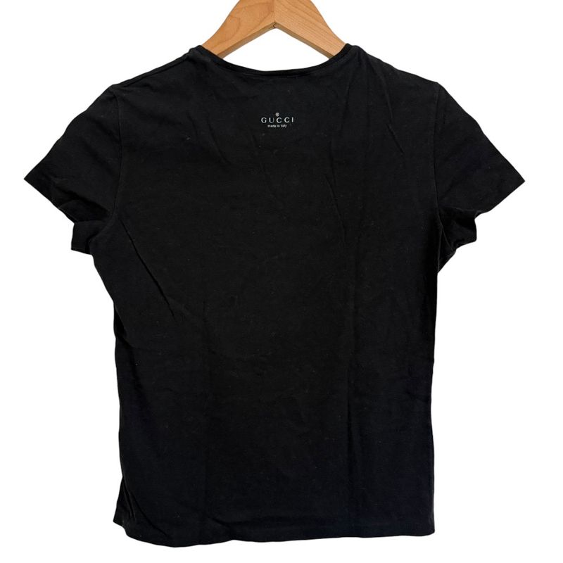 Good Quality Gucci Crew Neck Short Sleeve Crew Neck T-shirt Cut And Sew S Black