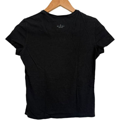 Good Quality Gucci Crew Neck Short Sleeve Crew Neck T-shirt Cut And Sew S Black