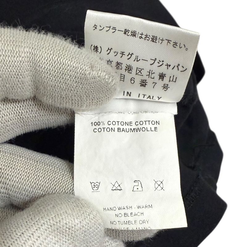 Good Quality Gucci Crew Neck Short Sleeve Crew Neck T-shirt Cut And Sew S Black