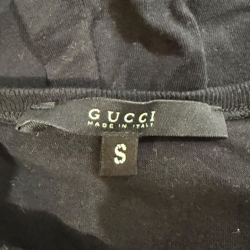 Good Quality Gucci Crew Neck Short Sleeve Crew Neck T-shirt Cut And Sew S Black