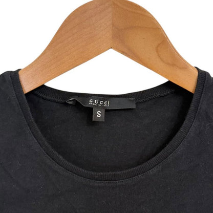 Good Quality Gucci Crew Neck Short Sleeve Crew Neck T-shirt Cut And Sew S Black