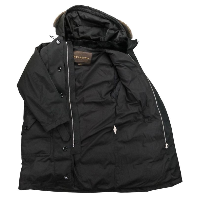 Good Louis Vuitton Veritable Plume D'ole Sable Beaver Fur Hood Down Coat Size