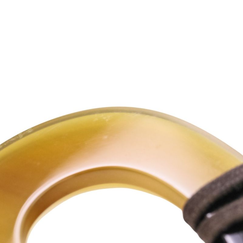 Hermes Buffalo Horn Ismu Lacquer Necklace Black Ladies Used