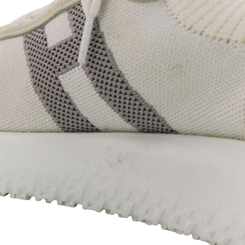 Good Hermes Crew Knit Sneakers Size 38 24.5cm (9.65in) Equivalent White Ladies