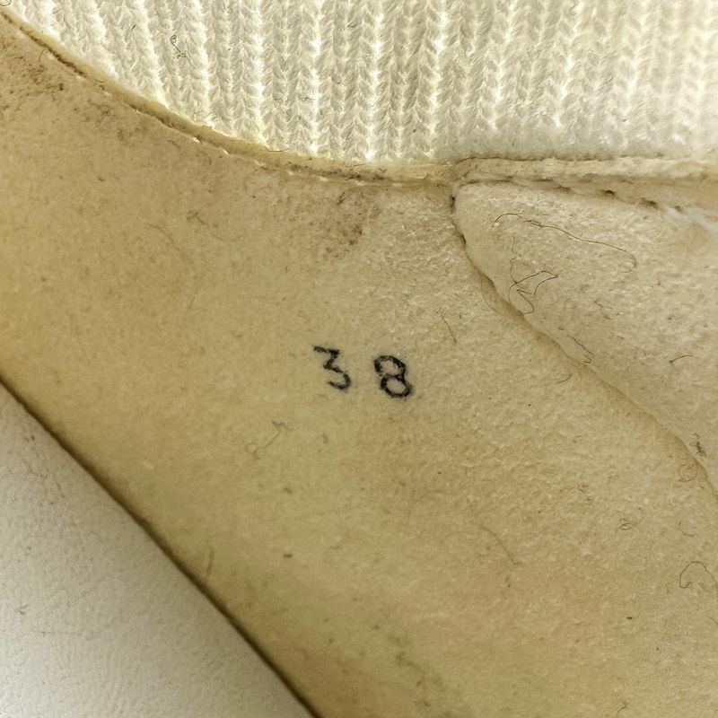 Good Hermes Crew Knit Sneakers Size 38 24.5cm (9.65in) Equivalent White Ladies