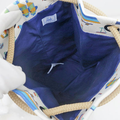 Hermes Petite Chartier Drawstring Bag Shoulder Hand Marine Print Men's