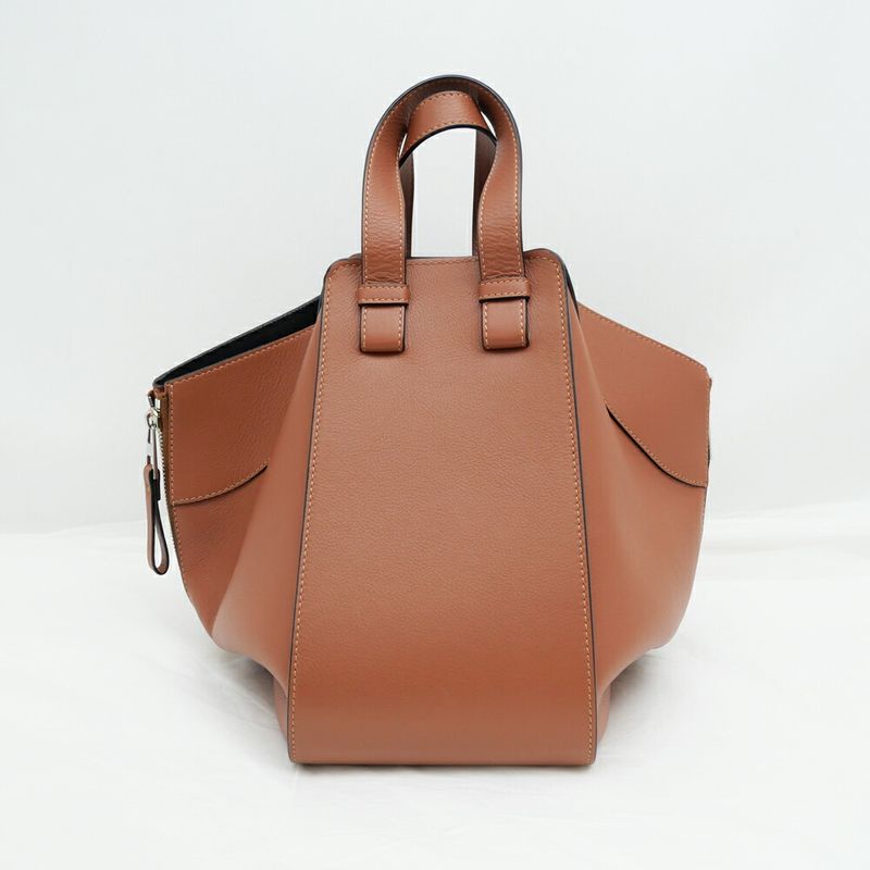 Loewe Hammock Bag Small 2WAY Brown Shoulder Hand Leather Women's