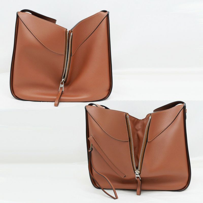 Loewe Hammock Bag Small 2WAY Brown Shoulder Hand Leather Women's