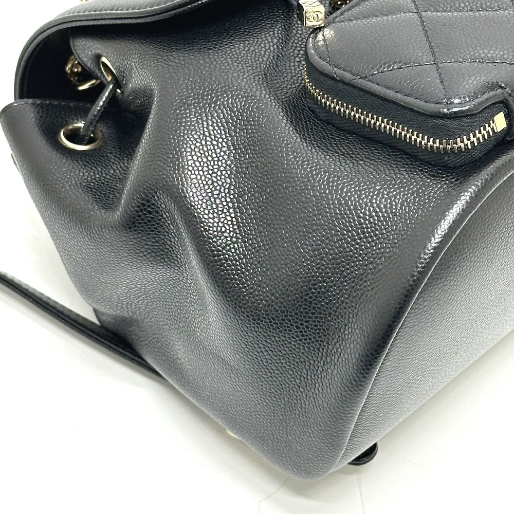 Chanel Rucksack Coco Mark Turnlock As3530 Grain Calf Leather Black